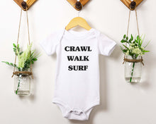 Load image into Gallery viewer, Crawl Walk Surf Onesie
