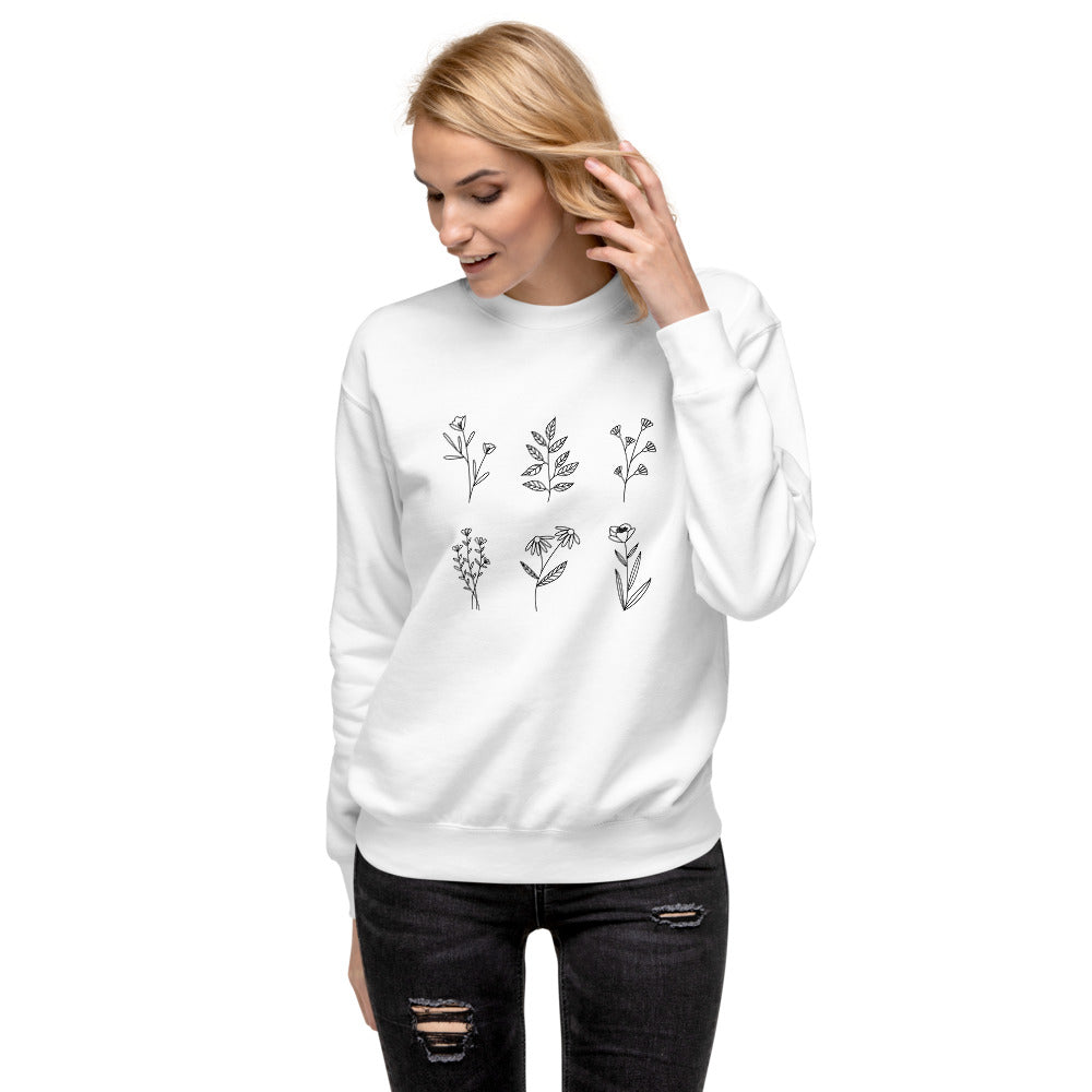 Floral Unisex Fleece Pullover